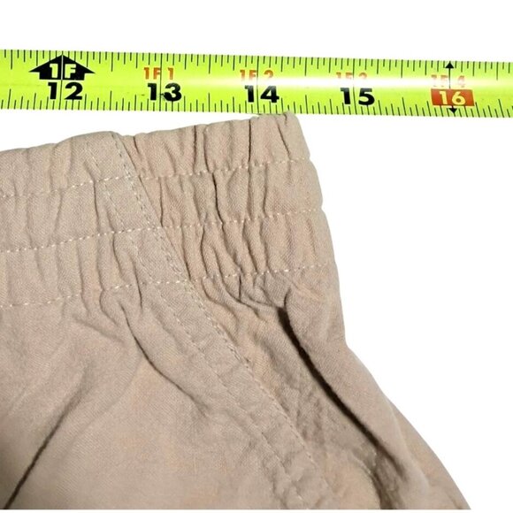 White Stag Womens Beige Casual Shorts Size M Cotton Drawstring Waist Pockets Rel - Picture 11 of 12